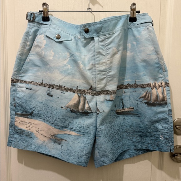 Todd Snyder x John Derian Harbor 7" "Riviera" swim shorts
 (MSRP $248) - Picture 3 of 6